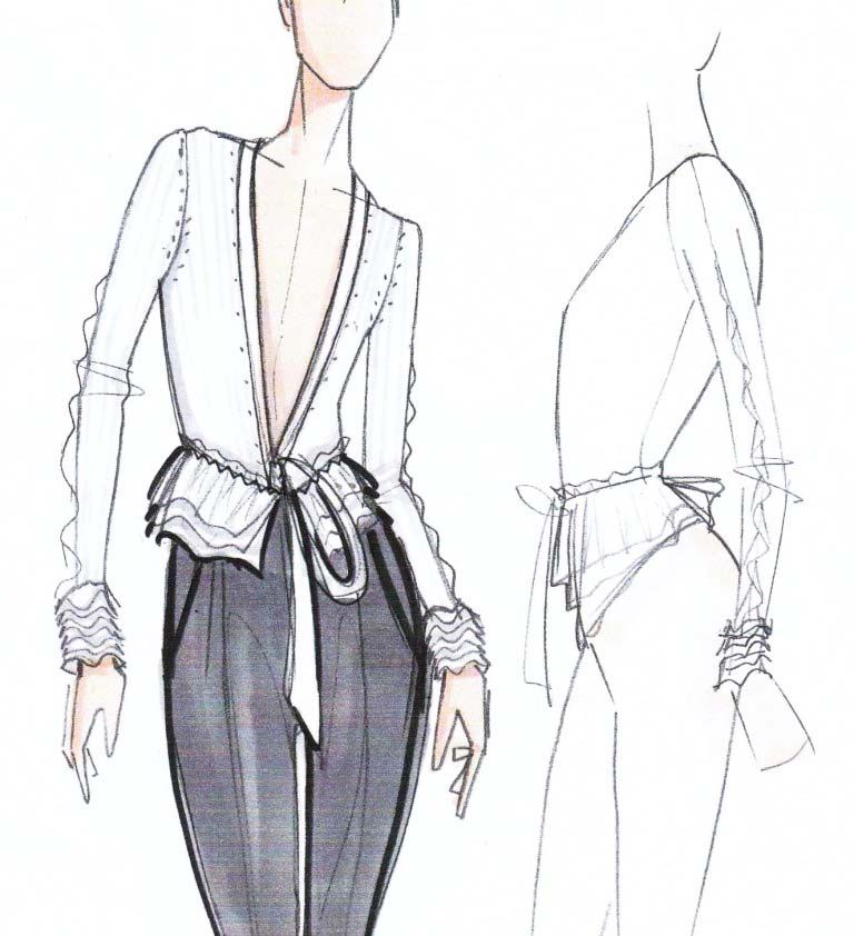 Cardigan Sketch at PaintingValley.com | Explore collection of Cardigan ...