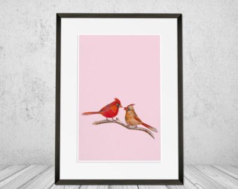 340x270 Cardinal Sketches Etsy - Cardinal Sketch