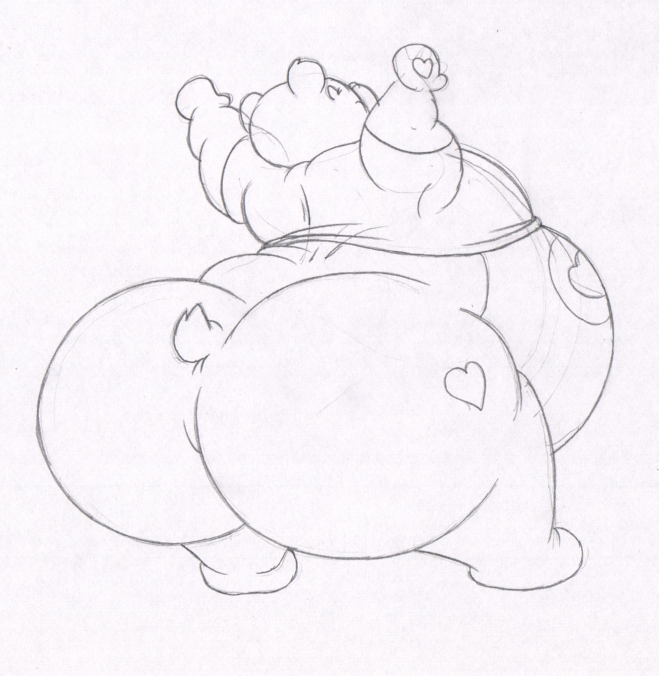659x676 Care Bears Fat Share Bear Sketch By Virus 20 - Care Bear Sketch