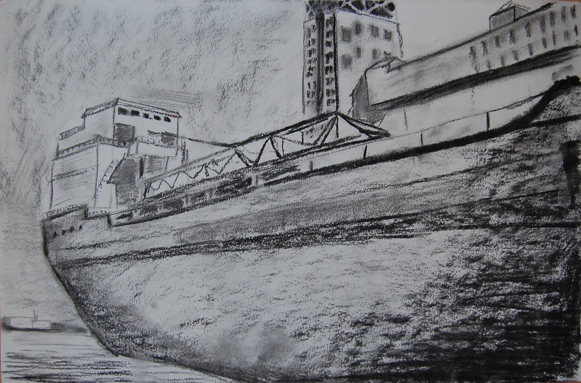 1957x1292 Big Container Ship Grunskm - Cargo Ship Sketch