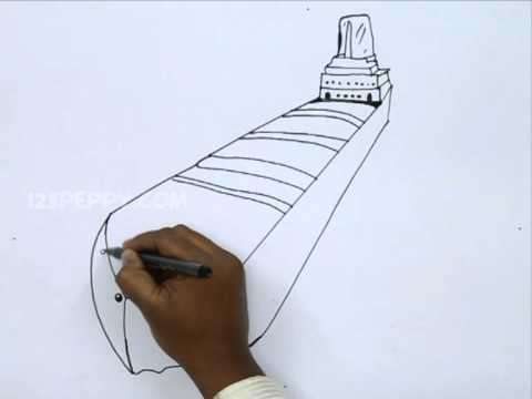 480x360 How To Draw A Cargo Ship - Cargo Sketch