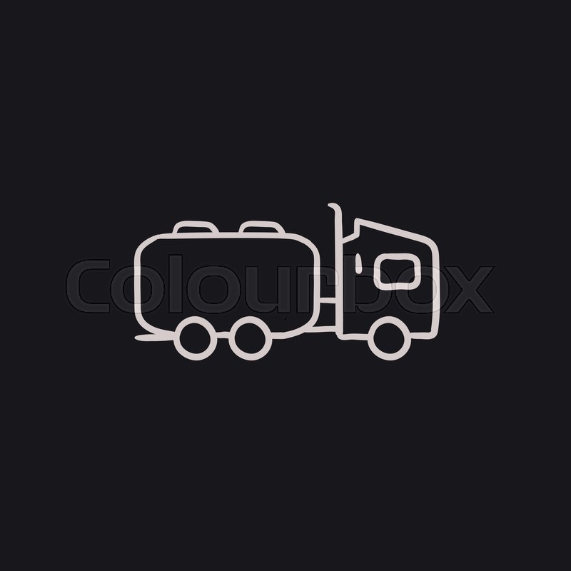 800x800 Truck Liquid Cargo Vector Sketch Icon Isolated On Background. Hand - Cargo Sketch