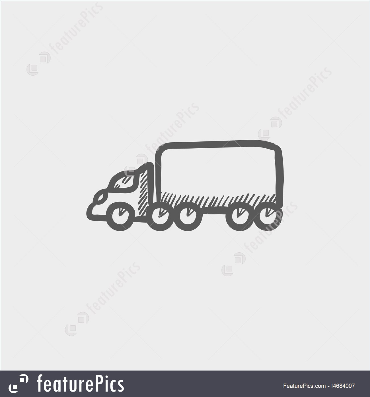 1300x1392 Cargo Truck Sketch Icon Stock Illustration I4684007 - Cargo Sketch