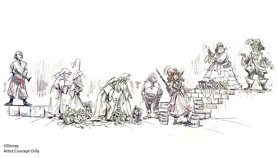 900x514 The Wench Gets A Sword Updated Pirates Of The Caribbean Ride - Caribbean Sketches