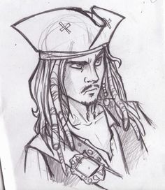 236x272 Jack Sparrow Sketch By On @ - Caribbean Sketches