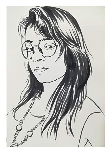 443x606 Portrait, Caricature Drawing 1 Face Hand Made Black And White - Caricature Sketch