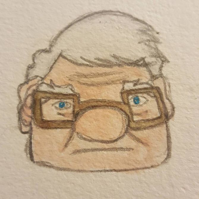 670x670 How To Draw Carl From Up 8 Steps (With Pictures) - Carl And Ellie Sketch