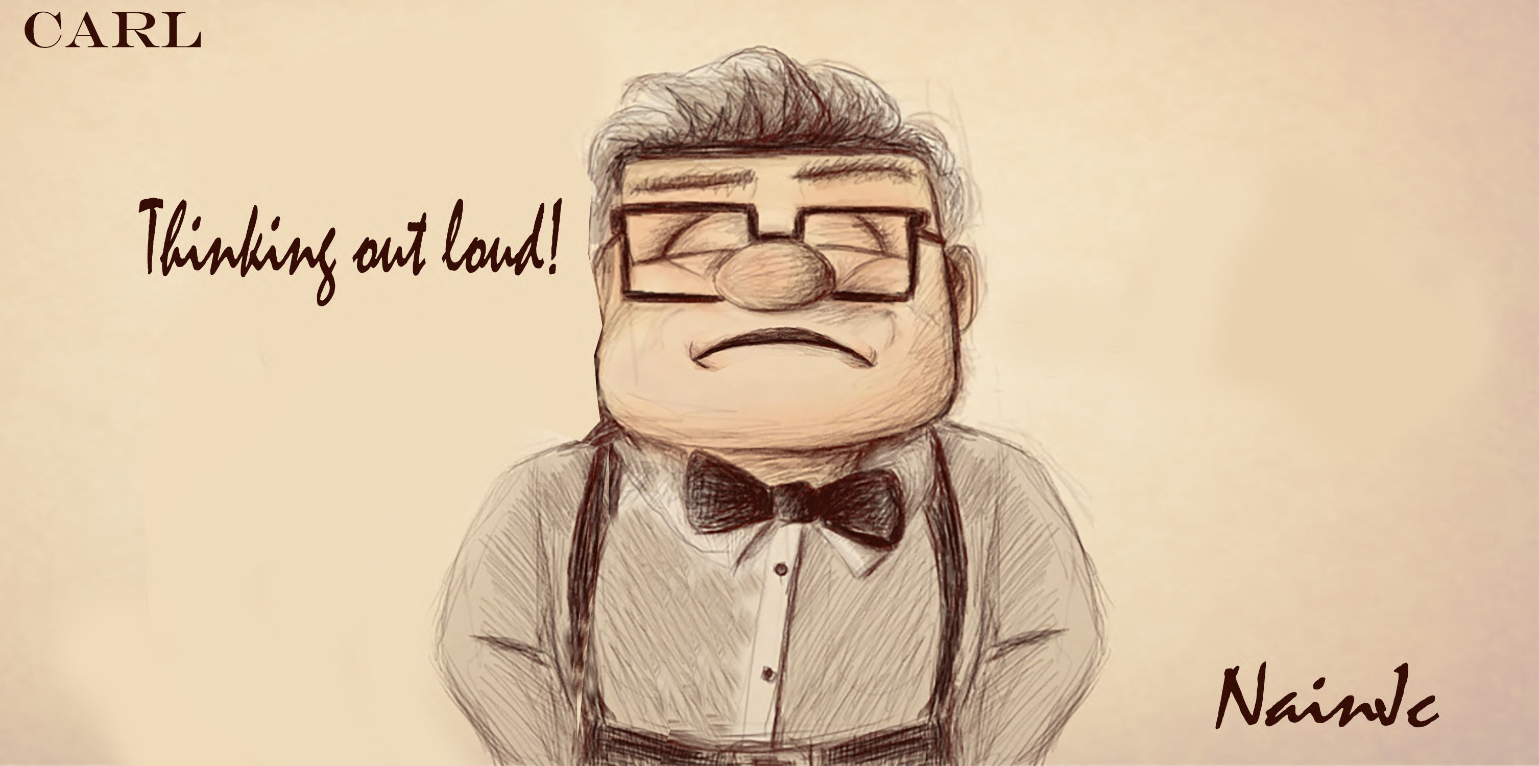 3014x1500 Thinking It Loud (Ed Sheeran) Carl Amp Ellie Love Story From Movie - Carl And Ellie Sketch