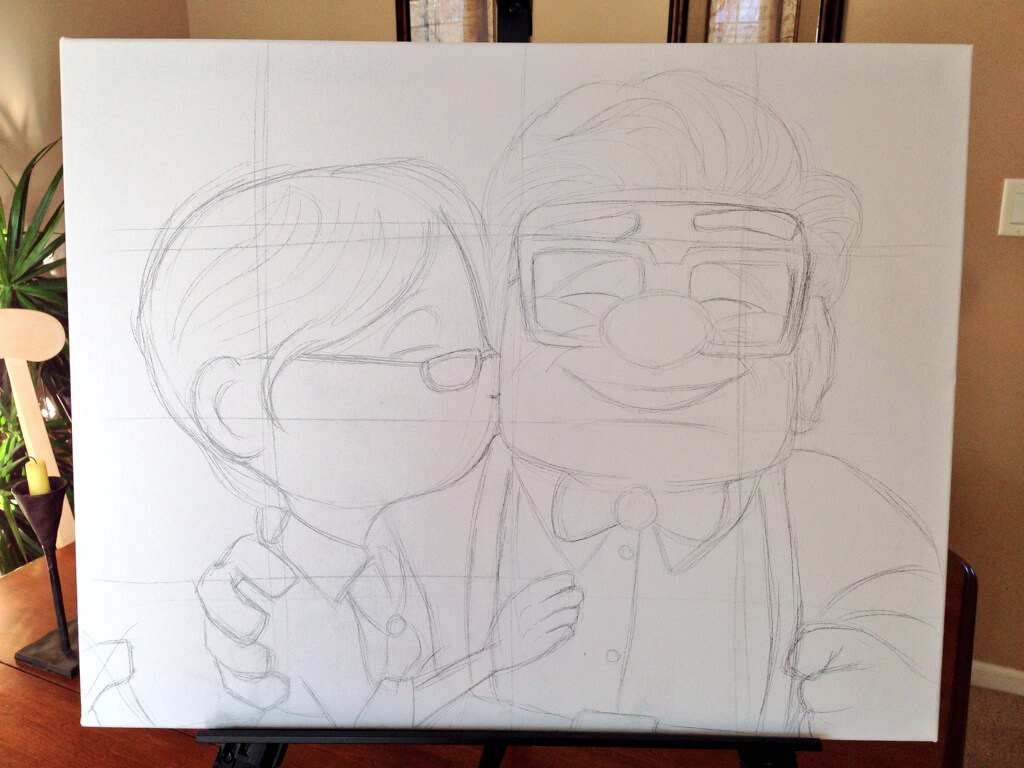 1024x768 Carl Amp Ellie Painting John Sorci Portfolio - Carl And Ellie Sketch