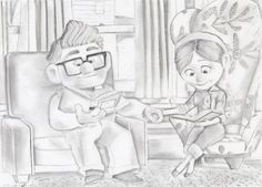 236x169 Carl And Ellie Fabric Drawing By On - Carl And Ellie Sketch