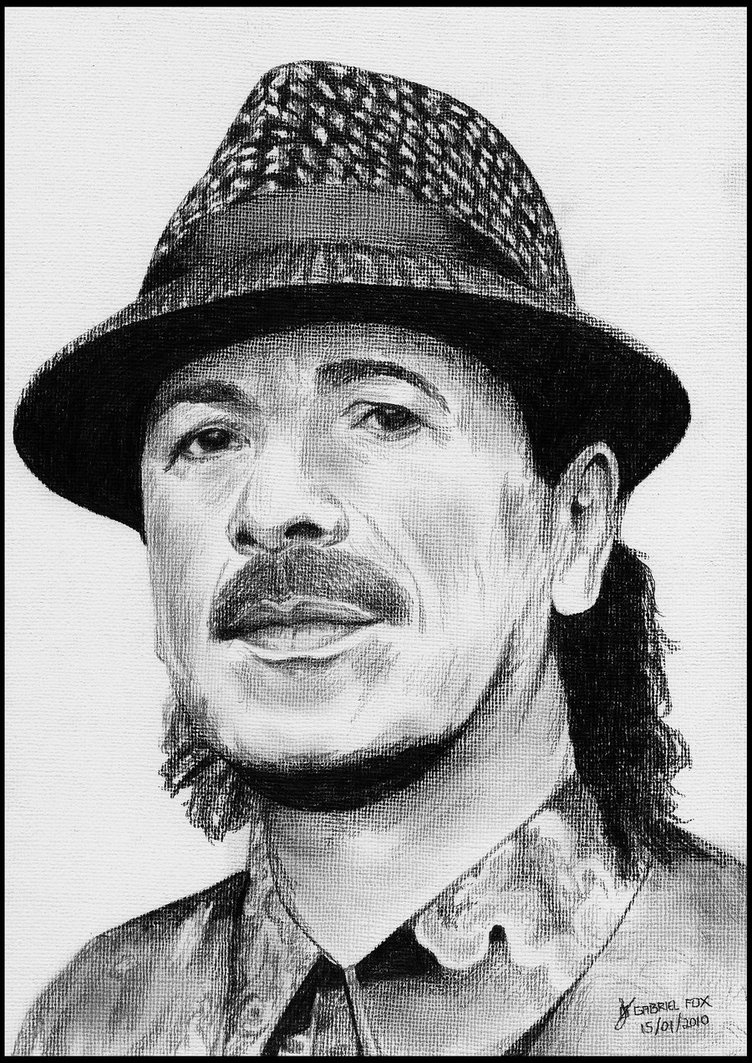 752x1063 Carlos Santana By Foxartsbrazil - Carlos Santana Sketch