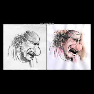 320x320 Cun Photograph Caricature Carlos Santana Practise By Songlim - Carlos Santana Sketch