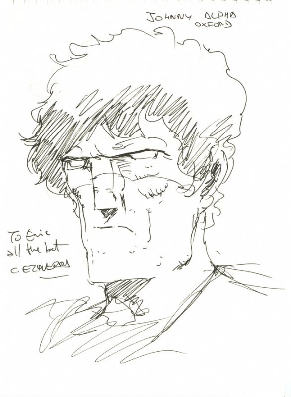 586x800 2000ad Sketch Show Johnny Alpha By Carlos Ezquerra - Carlos Sketch