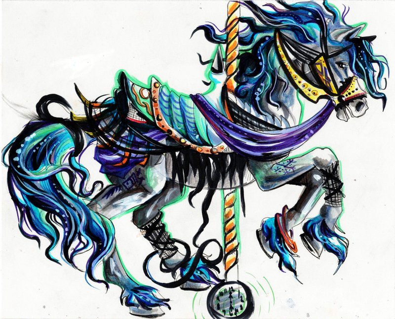 800x646 Carousel Horse By Lucky978 - Carousel Horse Sketch