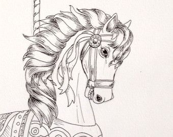 340x270 Kuvahaun Tulos Haulle Carousel Horses Drawings Karusellihevoset - Carousel Horse Sketch