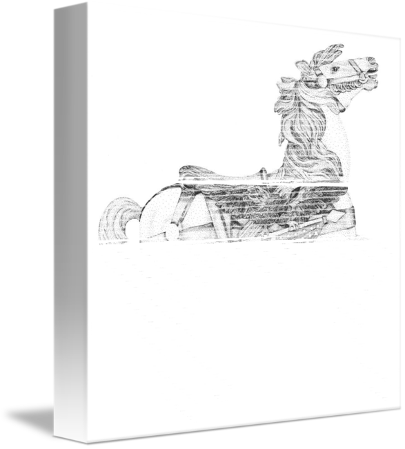 587x650 Sketch - Carousel Horse Sketch