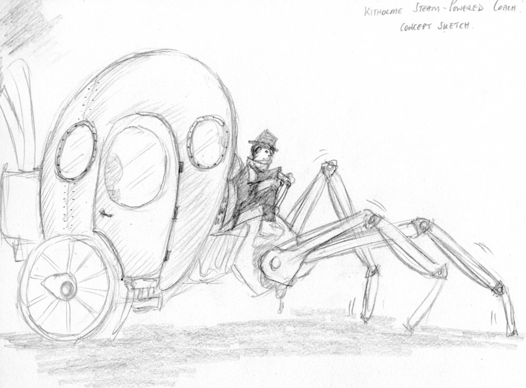 1024x756 Kitholme Steampunk Carriage - Carriage Sketch