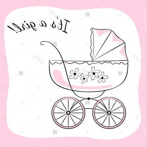 300x300 Stock Photo Retro Baby Carriage Sketch Like Image With Color - Carriage Sketch