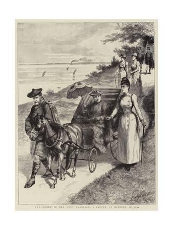 338x450 The Queen In Her Pony Carriage, A Sketch - Carriage Sketch
