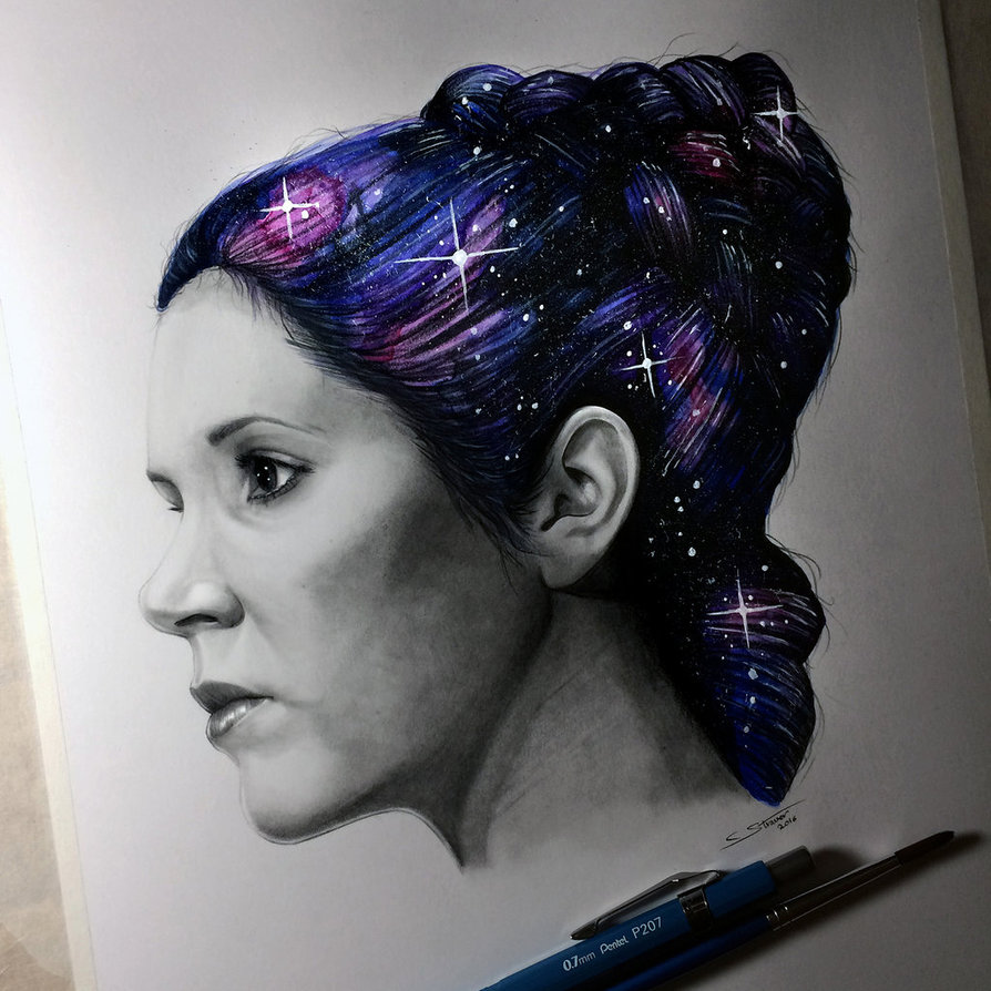 894x894 Carrie Fisher Drawing - Carrie Fisher Sketch