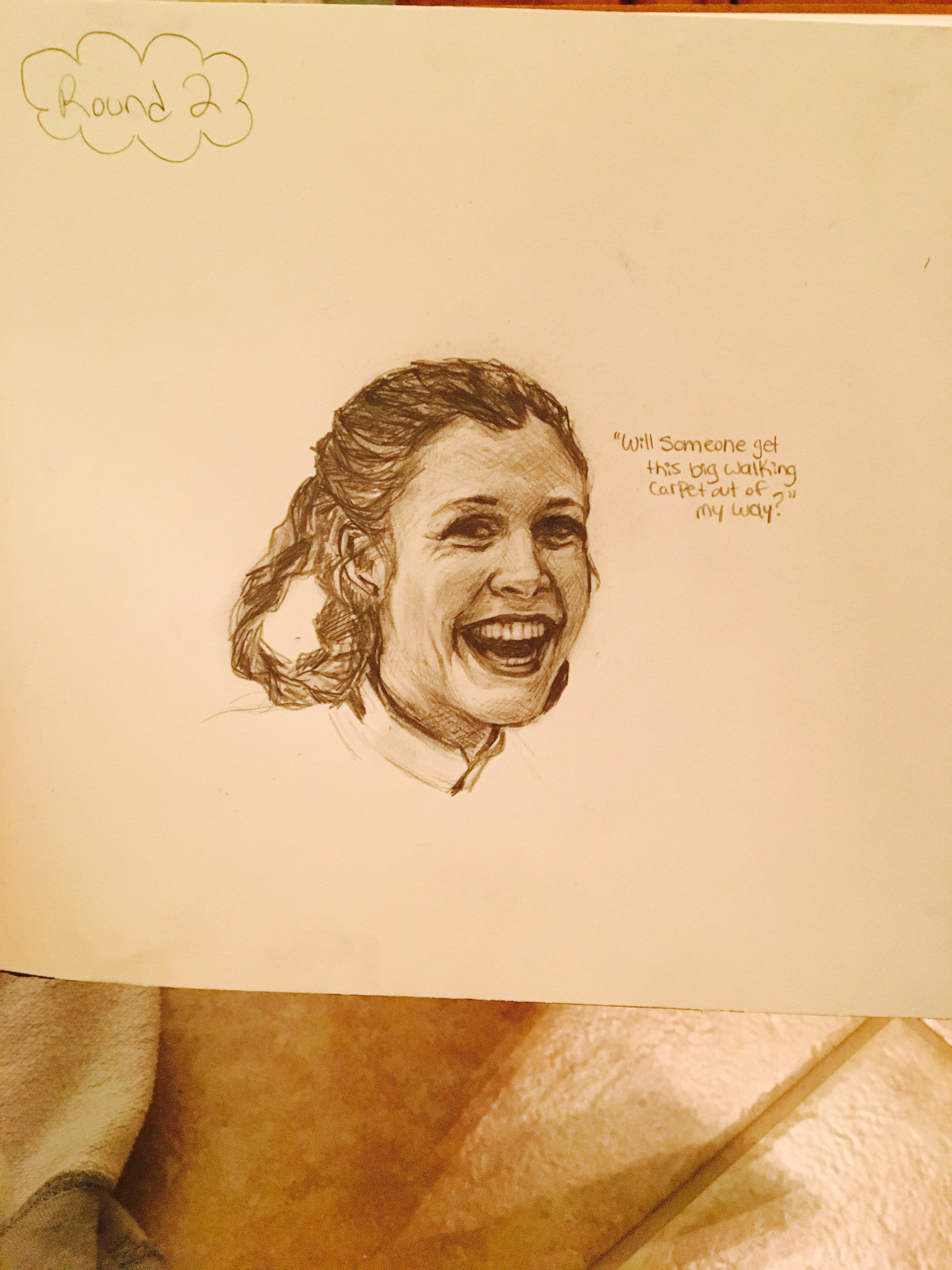 3024x4032 Carrie Fisher Mechanical Pencil Sketch Artcrit - Carrie Fisher Sketch
