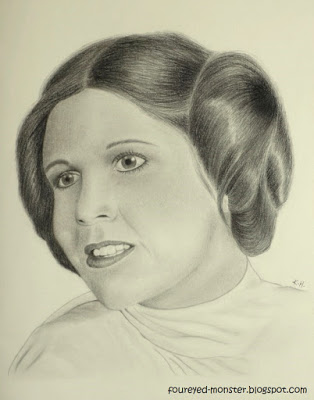 Carrie Fisher Sketch at PaintingValley.com | Explore collection of ...