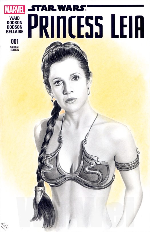 525x812 Portraits By Wu Wei Carrie Fisher Sketch Cover - Carrie Fisher Sketch
