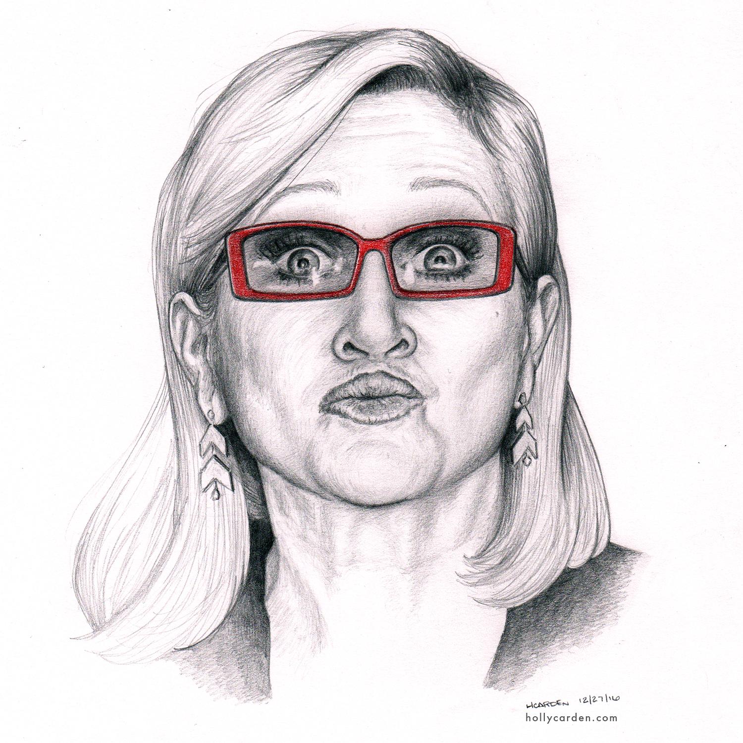 1500x1500 Rip Carrie Fisher Lt3, Graphite, 8 X 8 Art - Carrie Fisher Sketch