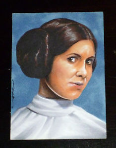 234x300 Star Wars Sketch Card Leia Carrie Fisher Sketchcard Jim Kyle Ebay - Carrie Fisher Sketch