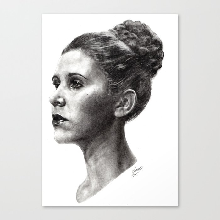 700x700 Carrie Fisher Canvas Print By Chloearros Society6 - Carrie Fisher Sketch