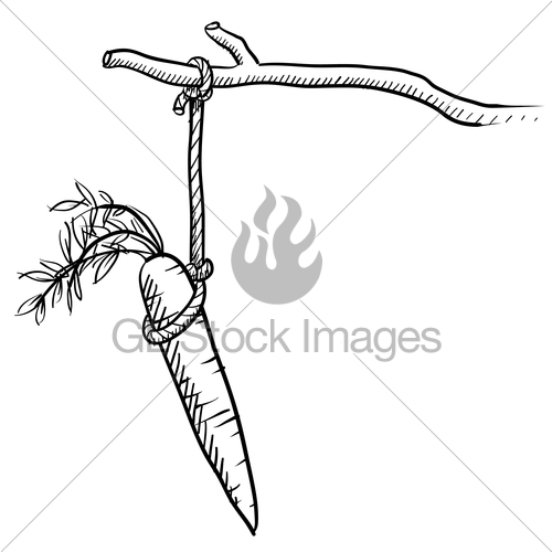 500x500 Carrot And Stick Motivation Sketch Gl Stock Images - Carrot Sketch