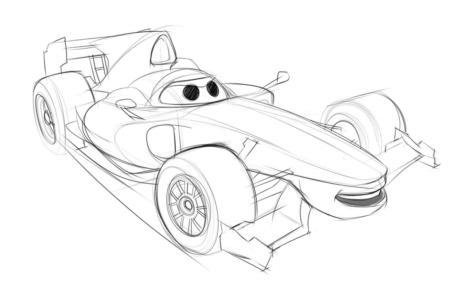 1500x971 Image - Cars 2 Sketch
