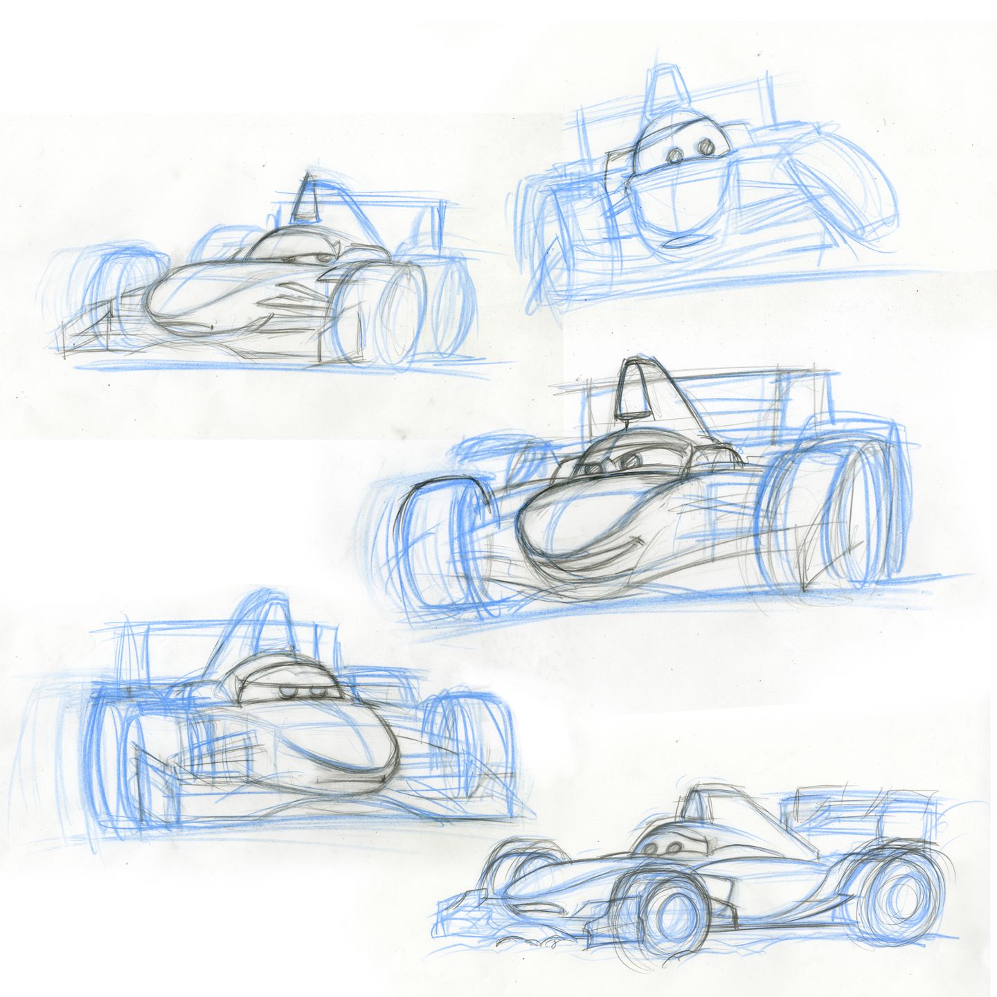1440x1440 Cars 2 Character Design Francesco Bernoulli Kids - Cars 2 Sketch