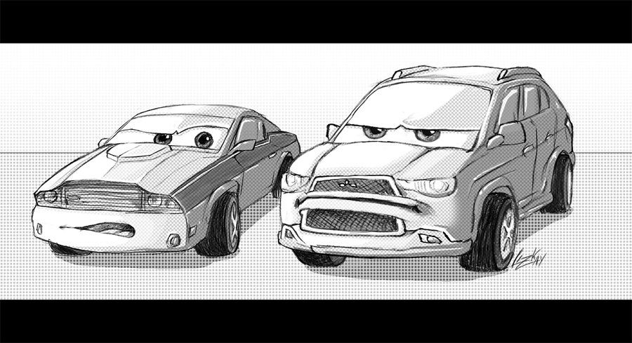 900x489 Pixar Cars 2 - Cars 2 Sketch
