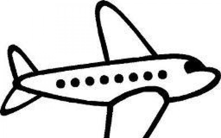 Airplane simple drawing