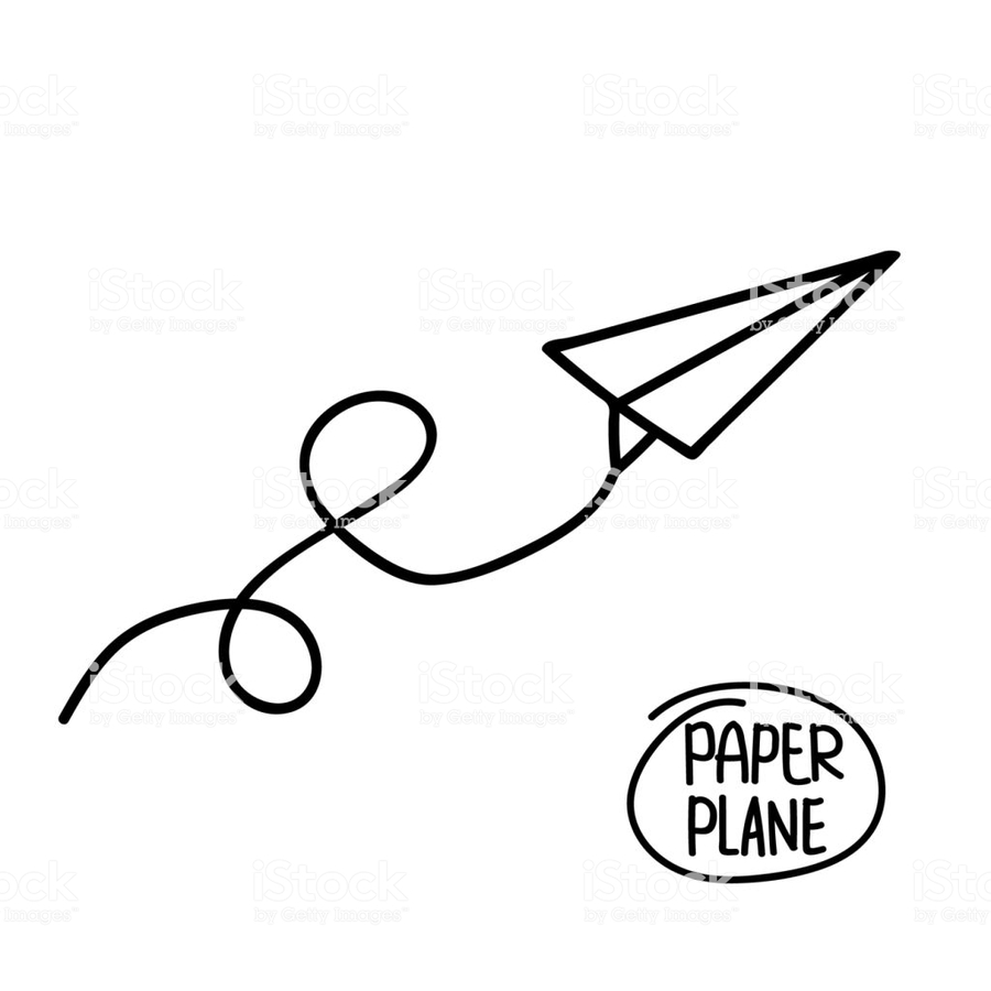 900x900 Download Paper Airplane Cartoon Drawing Clipart Airplane Paper - Cartoon Airplane Sketch