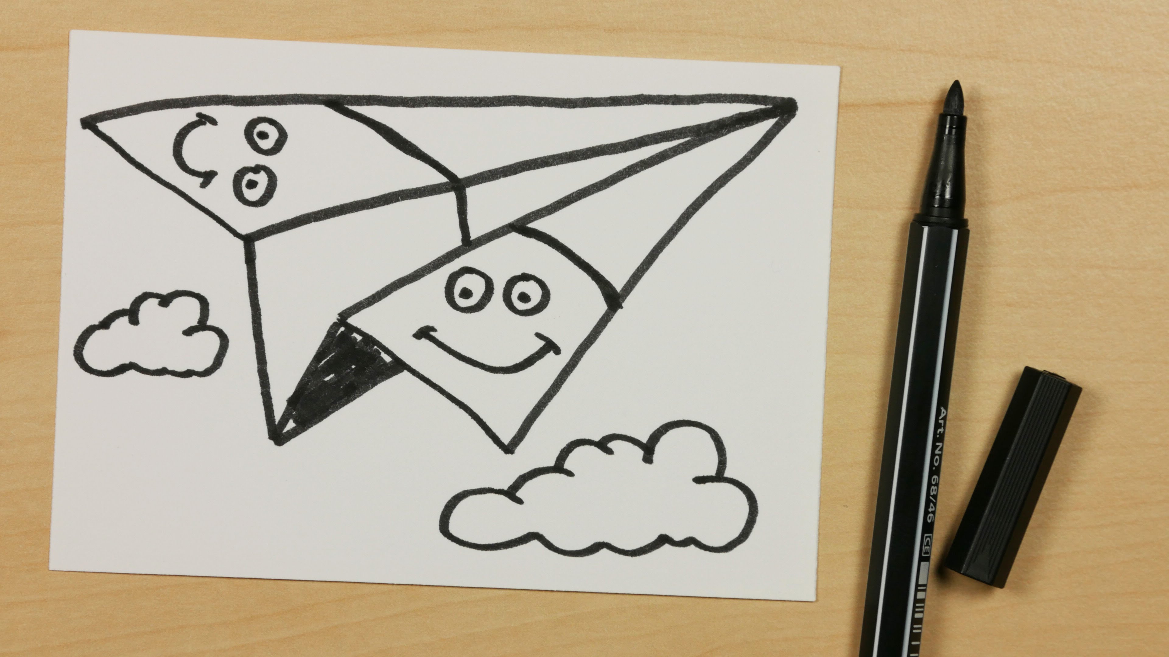 3840x2160 Drawn Airplane Easy Draw - Cartoon Airplane Sketch