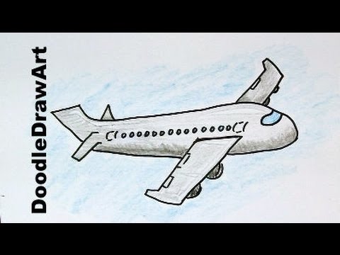 480x360 How To Draw A Cartoon Airplane - Cartoon Airplane Sketch