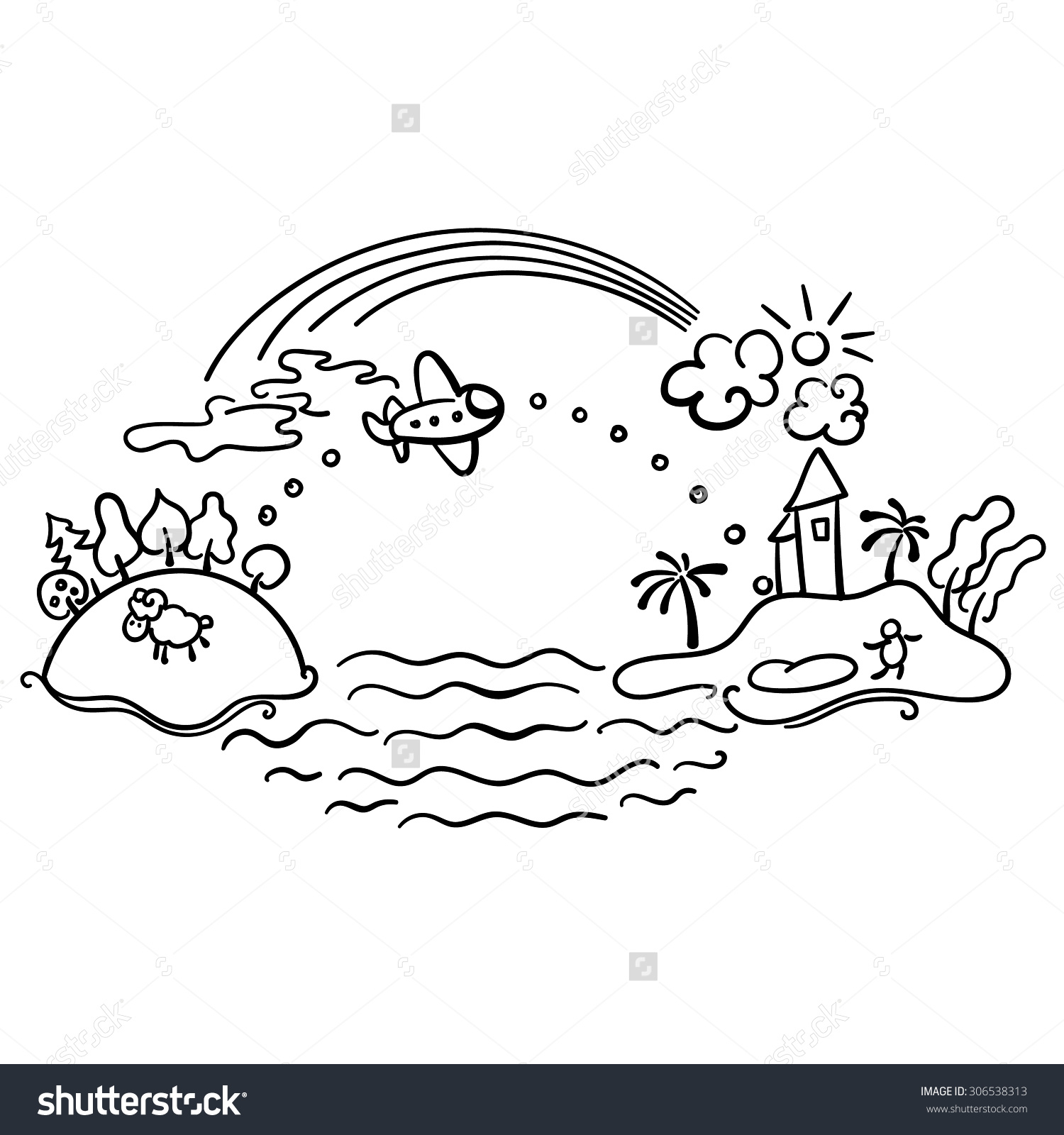 1500x1600 Airplane Cartoon Drawing Freehand Drawing Cartoon Flight Airplane - Cartoon Airplane Sketch