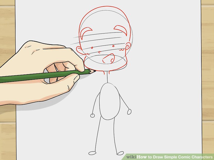 728x546 How To Draw Simple Comic Characters 11 Steps (With Pictures) - Cartoon Animation Sketch