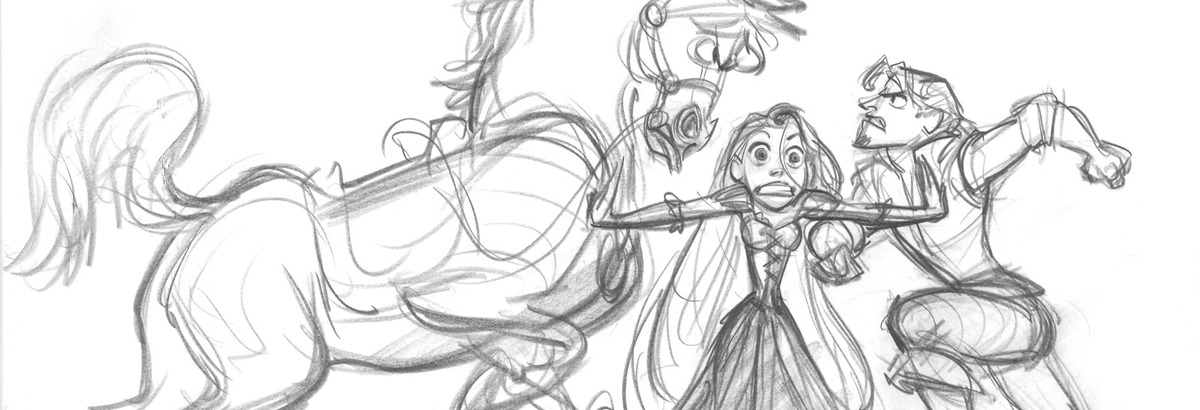 1200x410 Walt Disney Animation Studios - Cartoon Animation Sketch