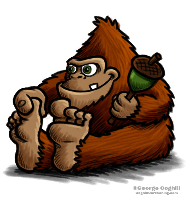 640x691 Baby Bigfoot Cartoon Character Sketch - Cartoon Baby Sketch
