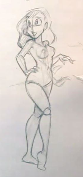 280x594 How To Draw Cartoon Female Characters The Fun Way - Cartoon Body Sketch