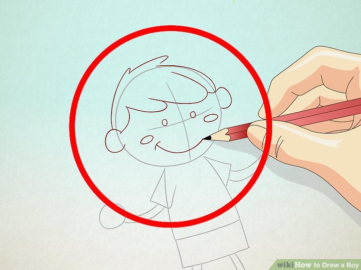 728x546 How To Draw A Boy 14 Steps (With Pictures) - Cartoon Boy Sketch