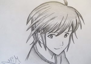 300x210 Pencil Drawing Cartoon Boy Cute Boy And Girl Drawing Cute Couple - Cartoon Boy Sketch