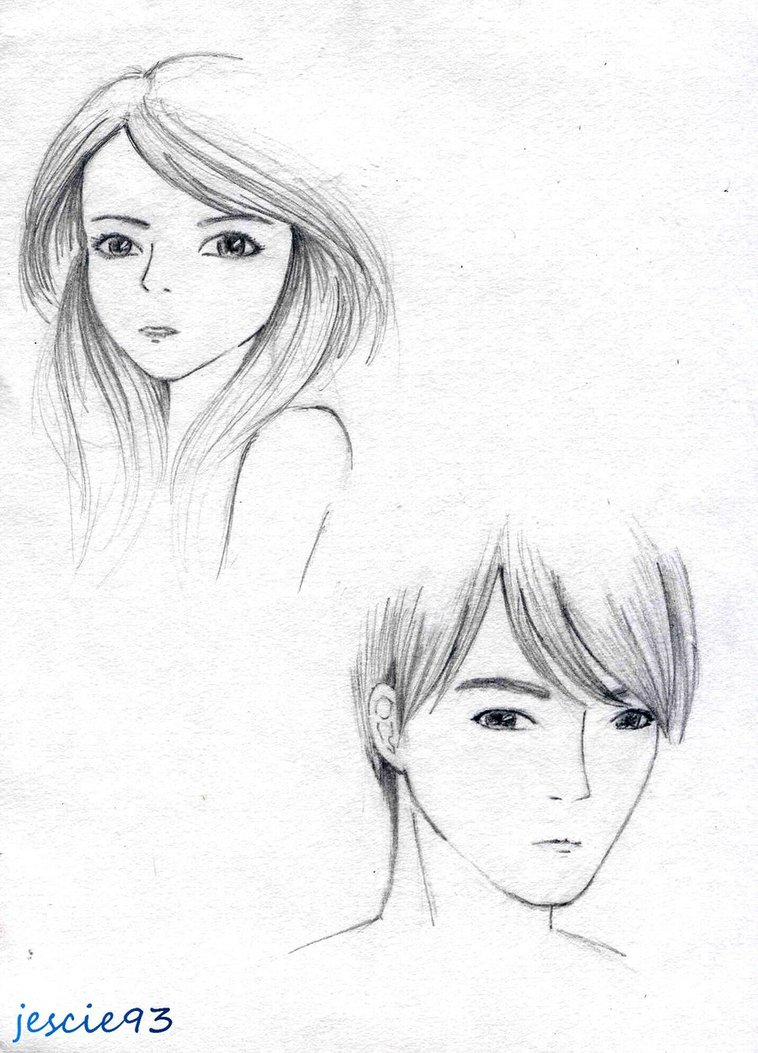 758x1053 Pencil Sketch Of Cartoon Boy Proposing A Girl Girl With Boy Sketch - Cartoon Boy Sketch