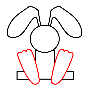 350x350 Drawing A Cartoon Bunny - Cartoon Bunny Sketch