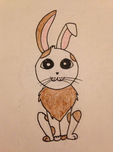 478x640 How To Draw A Cute Cartoon Bunny - Cartoon Bunny Sketch