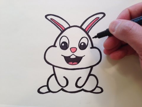 480x360 How To Draw A Cute Cartoon Bunny Rabbit - Cartoon Bunny Sketch