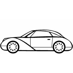 300x300 Cartoon Car Coloring Pages - Cartoon Car Sketch